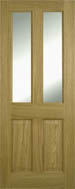 Doras Oak Door: Contract 4 Panel Glass
